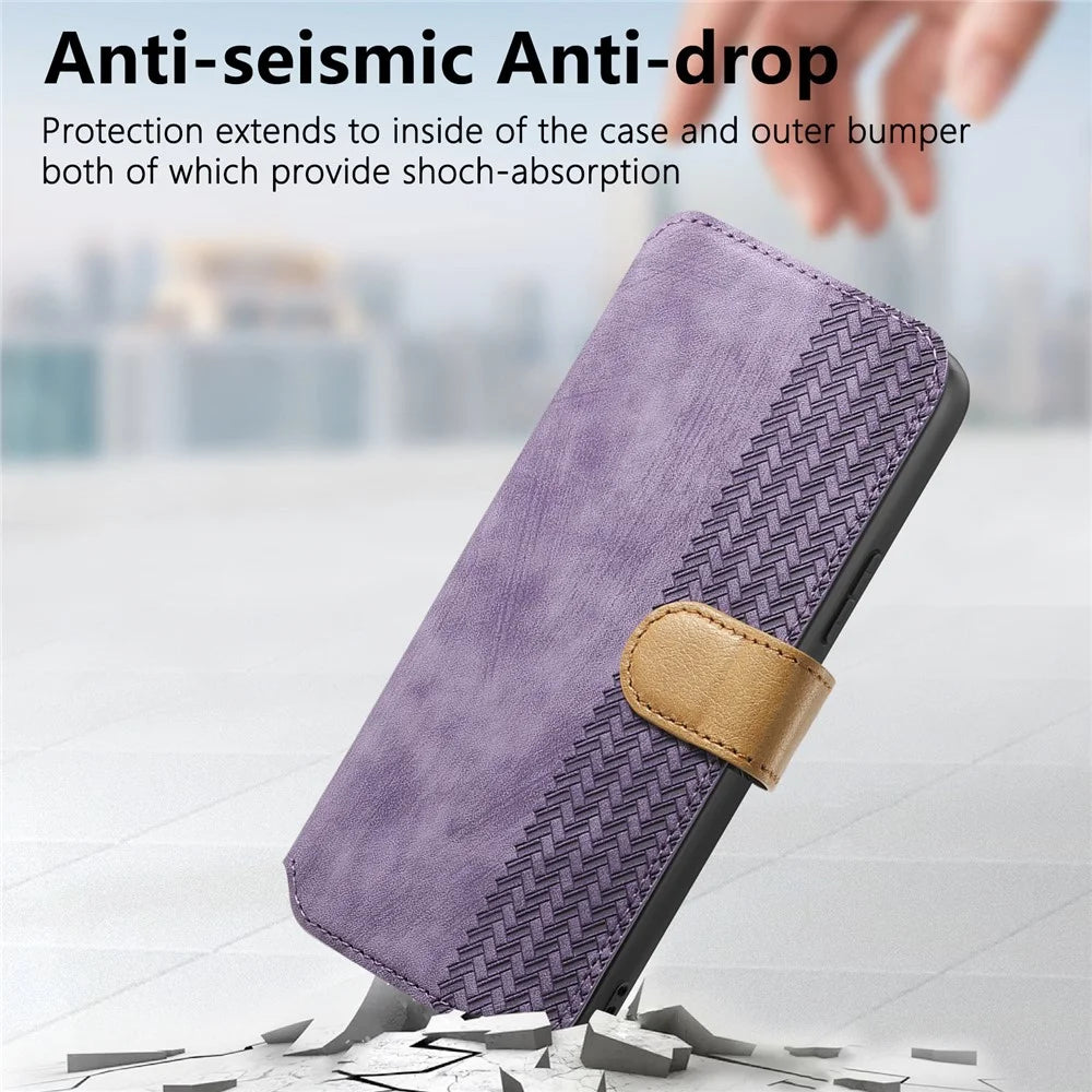 For Sony Xperia 1 VIII Wallet Case Retro Leather Phone Cover with Wristband Kickstand - Purple - 4