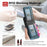 For Sony Xperia 1 VIII Case Cloth Texture Leather + PC + TPU Cover with RFID Blocking Card Holder - Black - 7