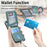 For Sony Xperia 1 VIII Case Card Holder Kickstand Leather Back Cover with Shoulder Strap - Blue - 4