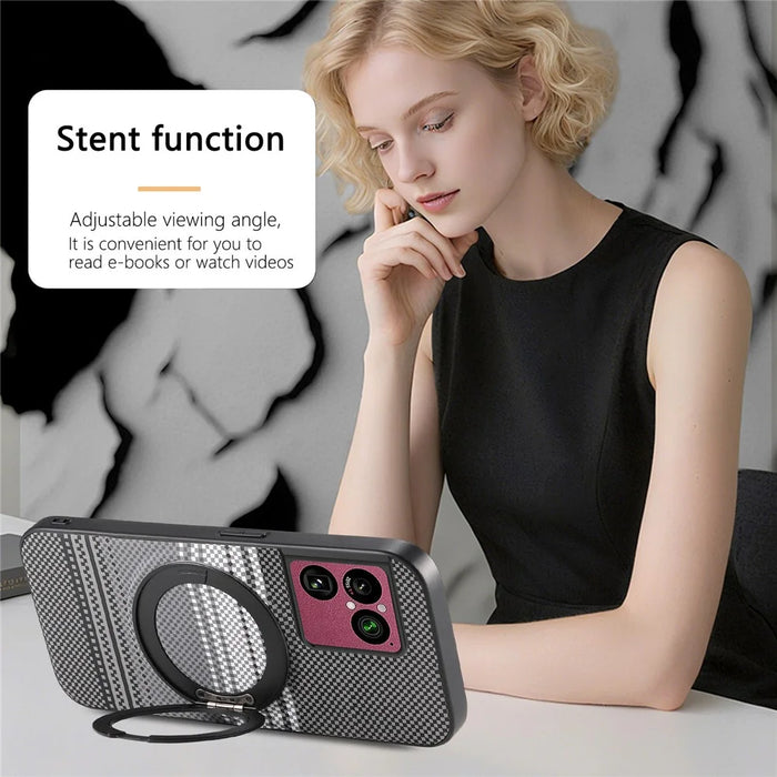 For Sony Xperia 1 VIII Magnetic Case Rotation Kickstand PU Leather + TPU Phone Cover - Grey - 5