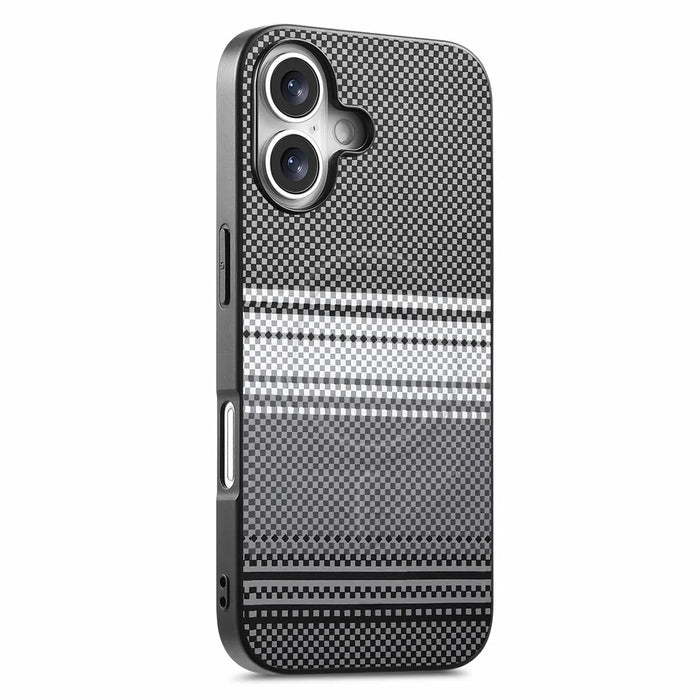 For iPhone 17 Magnetic Case PU Leather + PC + TPU Gradient Phone Cover - Black - 1