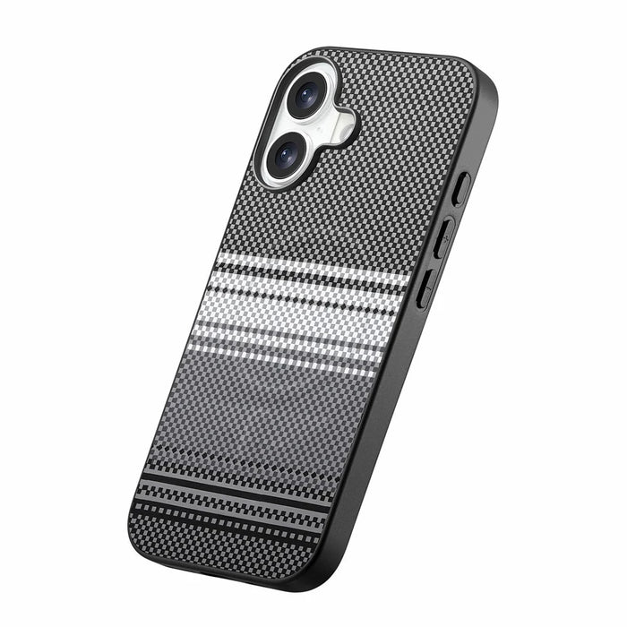 For iPhone 17 Magnetic Case PU Leather + PC + TPU Gradient Phone Cover - Black - 2