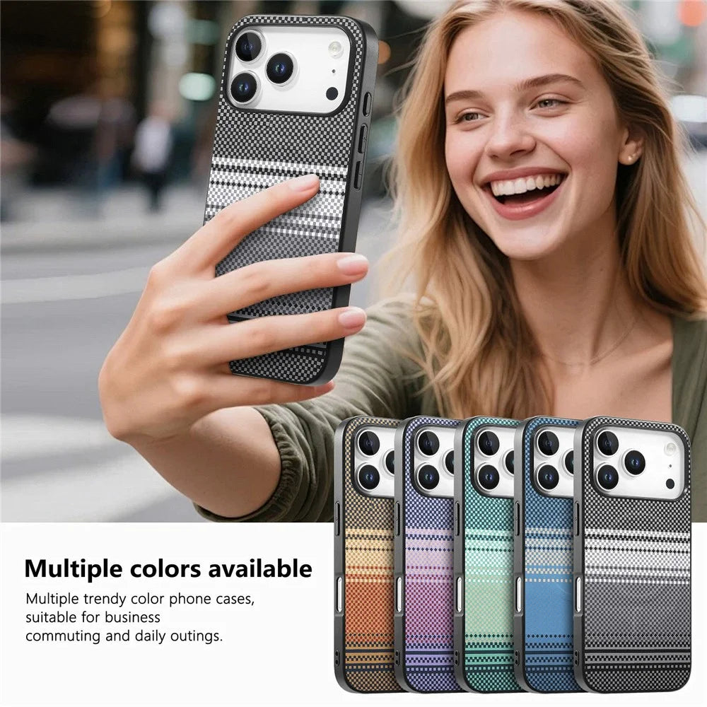 For iPhone 17 Pro Max Magnetic Case PU Leather + PC + TPU Gradient Phone Cover - Black - 7