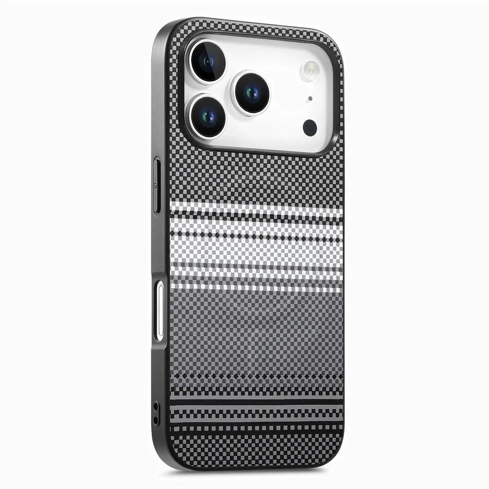 For iPhone 17 Pro Magnetic Case PU Leather + PC + TPU Gradient Phone Cover - Black - 1