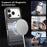 For iPhone 17 Pro Magnetic Case PU Leather + PC + TPU Gradient Phone Cover - Black - 6