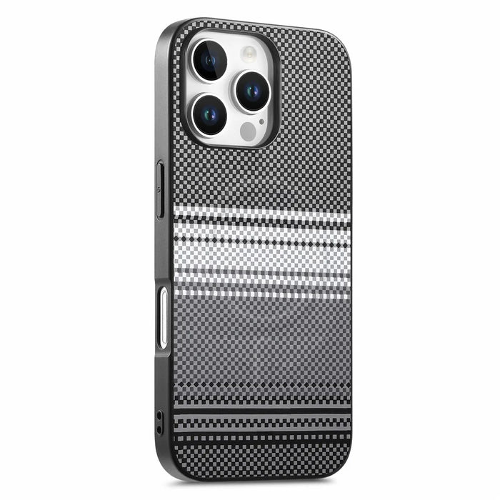 For iPhone 16 Pro Magnetic Case PU Leather + PC + TPU Gradient Phone Cover - Black - 1