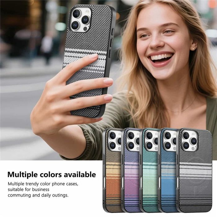 For iPhone 16 Pro Magnetic Case PU Leather + PC + TPU Gradient Phone Cover - Black - 7