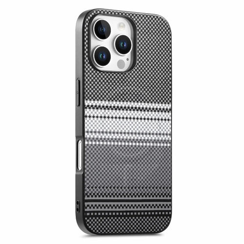 For iPhone 16 Pro Max Magnetic Case PU Leather + PC + TPU Gradient Phone Cover - Black - 1