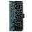 For Samsung Galaxy S26 FE Case RFID Blocking Wallet Crocodile Texture Genuine Cow Leather Phone Cover - Green - 7