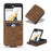 LC.IMEEKE For Samsung Galaxy Z Flip8 Leather Case RFID Blocking Card Slots Phone Cover - Brown - 1