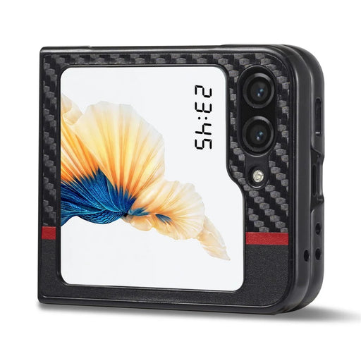 LC.IMEEKE For Samsung Galaxy Z Flip8 Case Carbon Fiber Texture Leather + TPU + EVA Phone Cover - 2