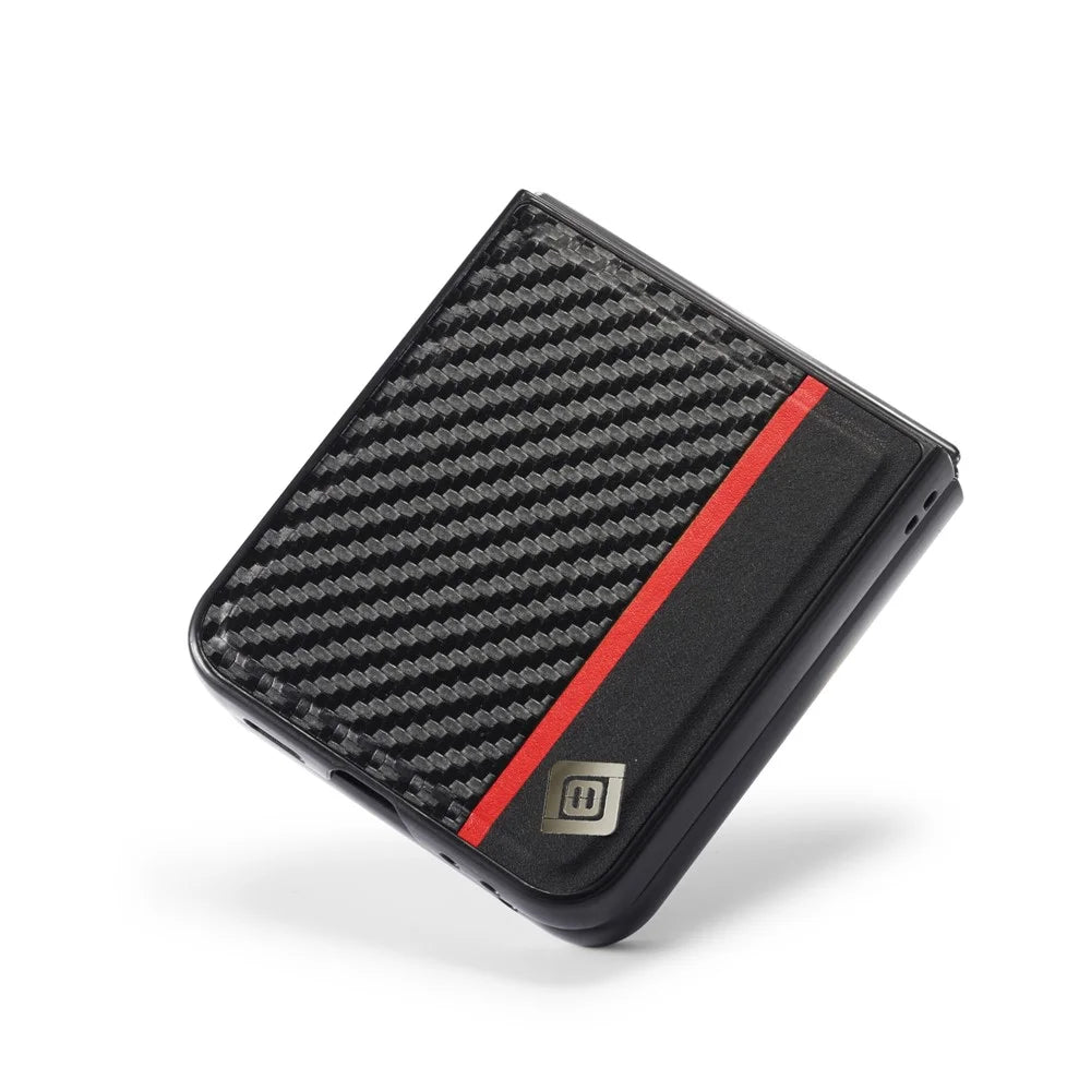 LC.IMEEKE For Samsung Galaxy Z Flip8 Case Carbon Fiber Texture Leather + TPU + EVA Phone Cover - 4
