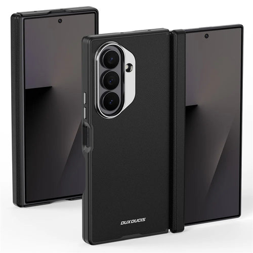 DUX DUCIS Vyne Series For Samsung Galaxy Z Fold8 Ultra Magnetic Case Hinge Protection PU Leather + TPU Protective Cover - Black - 1