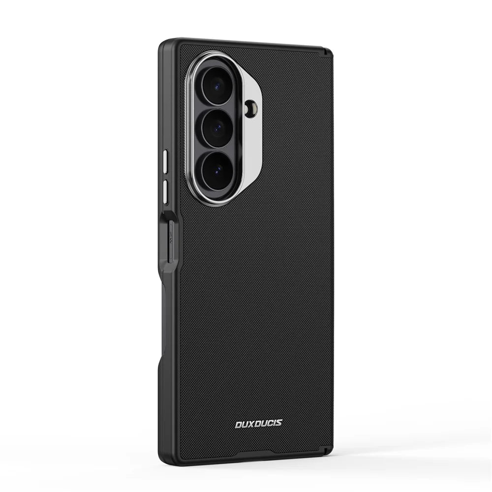 DUX DUCIS Vyne Series For Samsung Galaxy Z Fold8 Ultra Magnetic Case Hinge Protection PU Leather + TPU Protective Cover - Black - 3