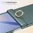 For Samsung Galaxy Z Flip8 Case with Tempered Glass Film Ring Holder Kickstand PC Phone Cover - Green - 5
