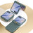 For Samsung Galaxy Z Flip8 Case with Tempered Glass Film Ring Holder Kickstand PC Phone Cover - Green - 6