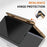 For Samsung Galaxy Z Fold8 Ultra Case Retractable Wrist Strap Kickstand Leather PC Case with Hinge Protection / Tempered Glass Flim - Black - 5