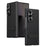 For Samsung Galaxy Z Fold8 Ultra Case Foldable Kickstand Leather Anti-Drop Phone Protective Cover - Black - 1