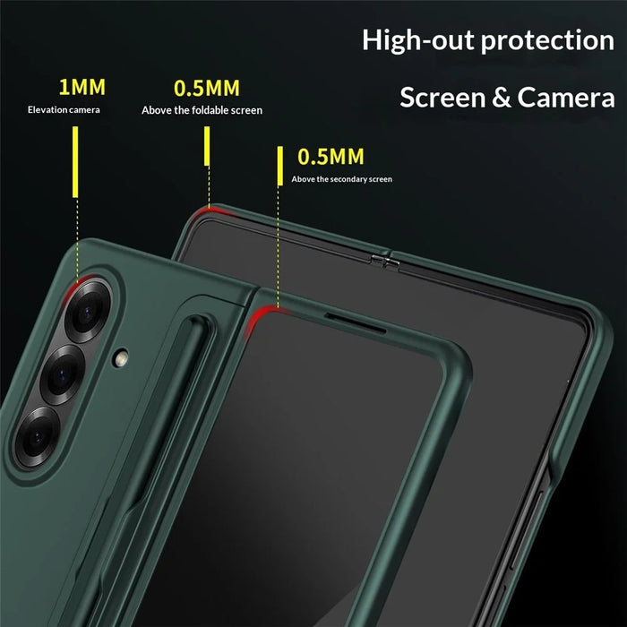 For Samsung Galaxy Z Fold8 Ultra Case Kickstand Hard PC Slim Phone Cover with Stylus - Green - 5