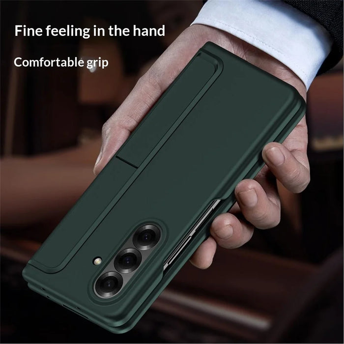 For Samsung Galaxy Z Fold8 Ultra Case Kickstand Hard PC Slim Phone Cover with Stylus - Green - 6