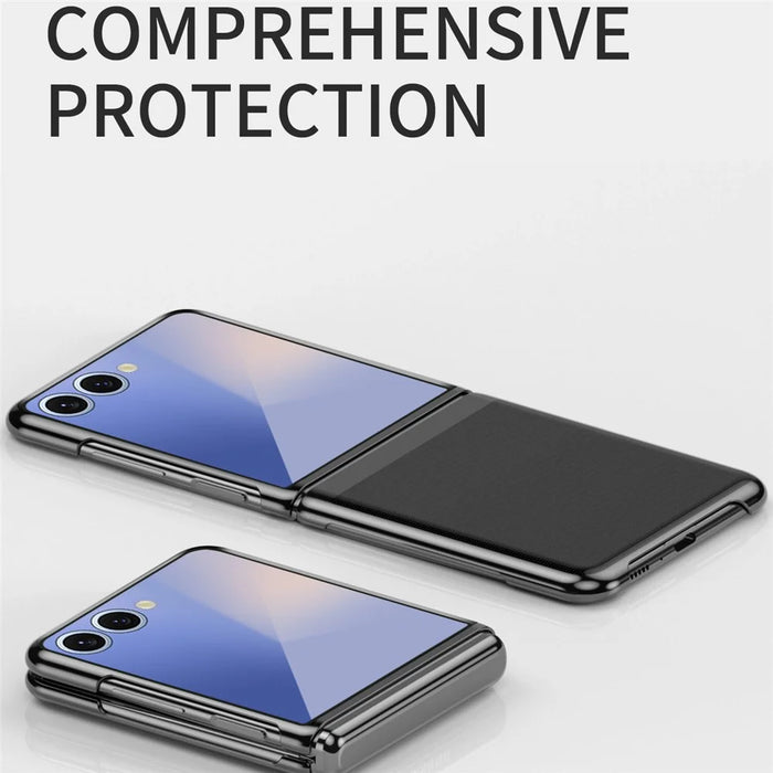 For Samsung Galaxy Z Flip8 Case Clear PC Electroplating Hard Phone Cover - Silver - 6
