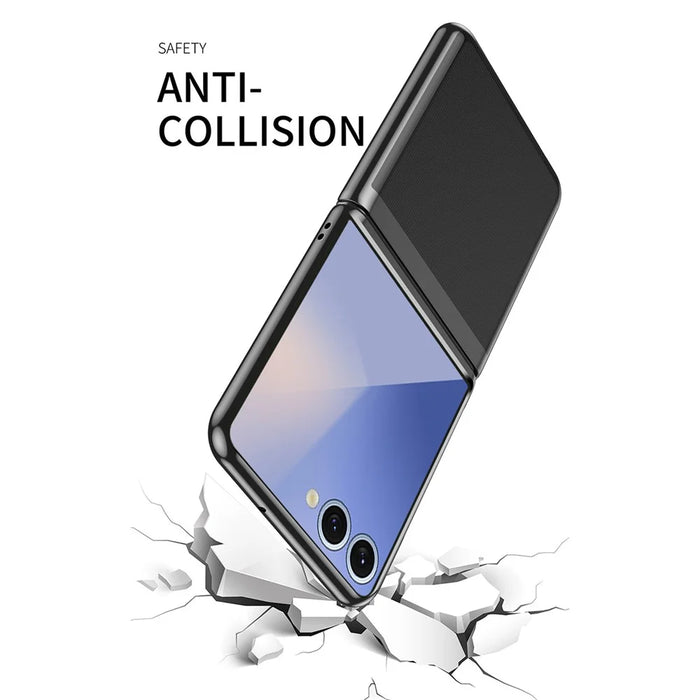 For Samsung Galaxy Z Flip8 Case Clear PC Electroplating Hard Phone Cover - Silver - 7