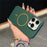 For iPhone 16 Pro Max Magnetic Case Corrugated Texture Hard PC Phone Protective Cover - Dark Green - 1