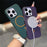 For iPhone 16 Pro Magnetic Case Corrugated Texture Hard PC Phone Protective Cover - Dark Green - 2