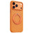 For iPhone 17 Pro Magnetic Case Rotating Kickstand Matte Texture Anti-Fingerprint PC + TPU Shockproof Phone Cover - Orange - 1