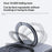 For iPhone 17 Pro Max Magnetic Case Rotating Kickstand Matte  PC + TPU Phone Cover - Transparent Black - 3