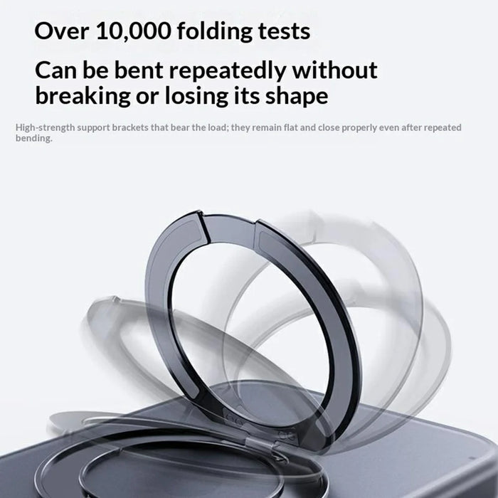 For iPhone 17 Pro Max Magnetic Case Rotating Kickstand Matte  PC + TPU Phone Cover - Transparent Black - 3