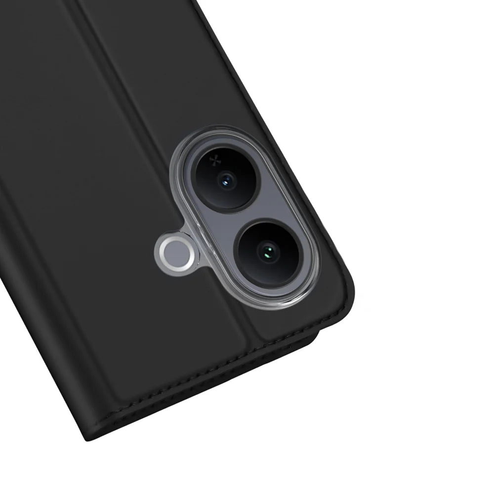 DUX DUCIS for vivo V60 Lite 5G / vivo V60 Lite 4G / vivo V70 Lite 5G Skin Pro Series Case Leather Stand Cover Card Holder - Black - 3