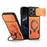 For iPhone 16 Pro Max Case with Slide Lens Cover Rotatable Kickstand Shockproof TPU + PC Phone Shell - Orange - 1