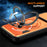 For iPhone 16 Pro Max Case with Slide Lens Cover Rotatable Kickstand Shockproof TPU + PC Phone Shell - Orange - 3