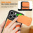 For iPhone 16 Pro Max Case with Slide Lens Cover Rotatable Kickstand Shockproof TPU + PC Phone Shell - Orange - 5