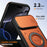 For iPhone 16 Pro Max Case with Slide Lens Cover Rotatable Kickstand Shockproof TPU + PC Phone Shell - Orange - 7