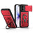 For iPhone 17 Case with Slide Lens Cover Rotatable Kickstand Shockproof TPU + PC Phone Shell - Red - 1