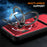 For iPhone 17 Case with Slide Lens Cover Rotatable Kickstand Shockproof TPU + PC Phone Shell - Red - 3