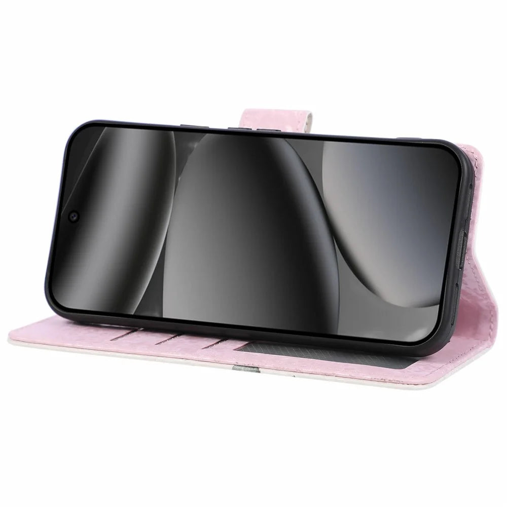 For Google Pixel 11  /  Pixel 11 Pro Case RFID Blocking Flower Leather Phone Cover - Small Flower - 3