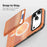 For iPhone 17 Pro Max Magnetic Case Rainbow Gradient Leather Coated TPU + PC Phone Cover with Card Holder - Orange - 3