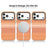 For iPhone 17 Pro Max Magnetic Case Rainbow Gradient Leather Coated TPU + PC Phone Cover with Card Holder - Orange - 4