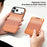 For iPhone 17 Pro Max Magnetic Case Rainbow Gradient Leather Coated TPU + PC Phone Cover with Card Holder - Orange - 5
