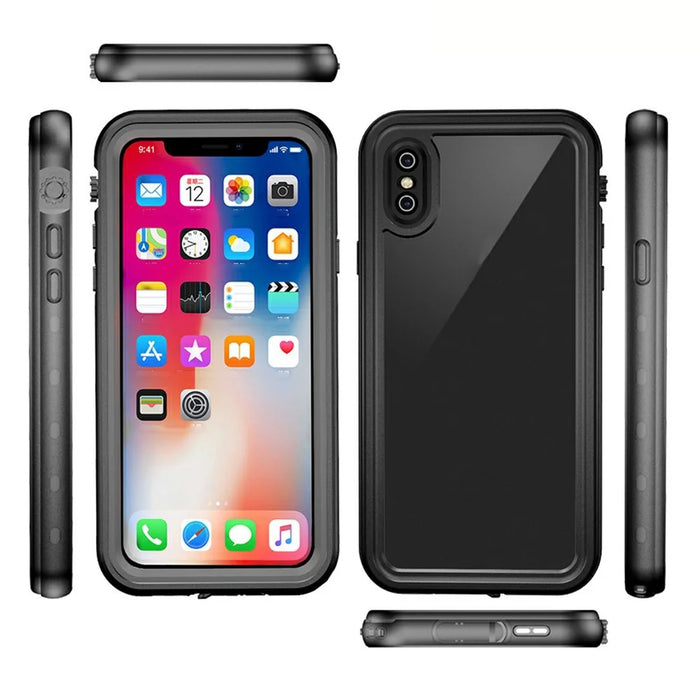 REDPEPPER Dot+ Series For iPhone X  /  XS 5.8 inch Underwater Phone Case IP68 Waterproof Shockproof Dustproof TPU+PC Cover - Black - 2