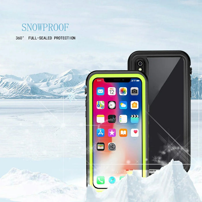 REDPEPPER Dot+ Series For iPhone X  /  XS 5.8 inch Underwater Phone Case IP68 Waterproof Shockproof Dustproof TPU+PC Cover - Black - 5