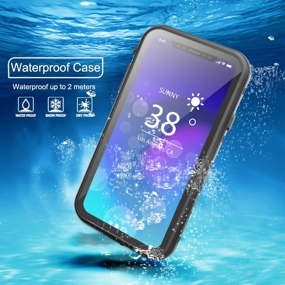 REDPEPPER Dot+ Series For iPhone XR 6.1 inch Underwater Phone Case IP68 Waterproof Shockproof Dustproof TPU+PC Cover - Black - 5