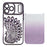 For iPhone 17 Pro Max Case 3D Peacock Electroplating Rhinestone TPU Phone Cover with Glitter Card - Purple - 1