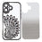 For iPhone 16 Case 3D Peacock Electroplating Rhinestone TPU Phone Cover with Glitter Card - Black - 1