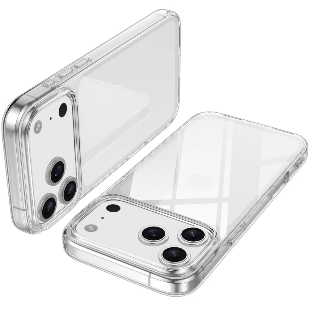 For iPhone 18 Pro / 17 Pro Case Anti-Fingerprint Crystal Clear TPU Phone Cover - Transparent - 2