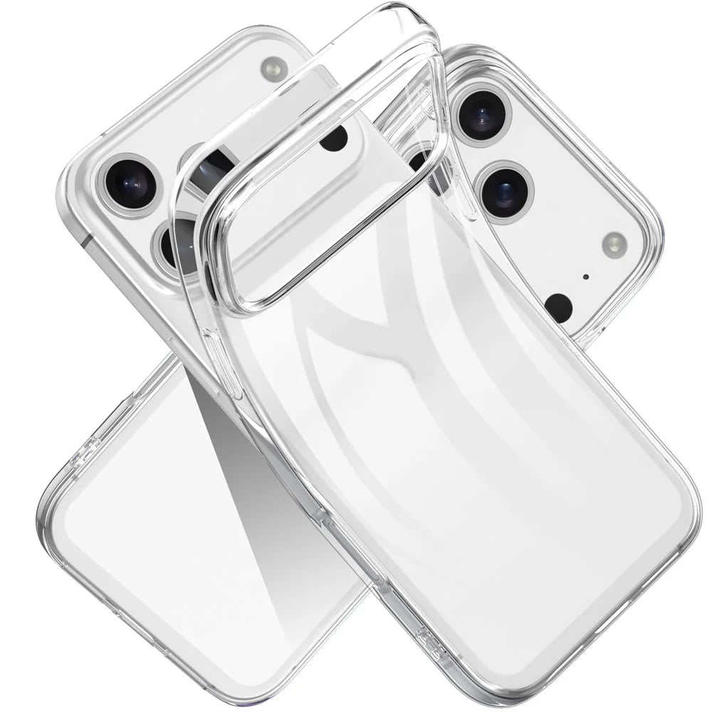 For iPhone 18 Pro / 17 Pro Case Anti-Fingerprint Crystal Clear TPU Phone Cover - Transparent - 3
