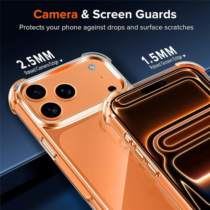 For iPhone 17 Pro Max Case Military Grade Drop Protection Acrylic + TPU Phone Cover - Transparent - 2